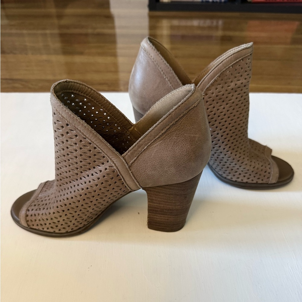 Lucky Brand Women's Tan Peep-Toe Ankle Boots - Picture 3 of 3